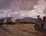 克劳德莫奈 - The Railroad Station at Argenteuil